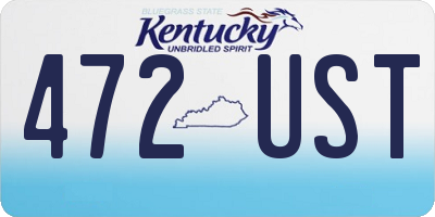 KY license plate 472UST