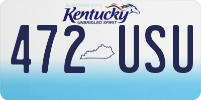 KY license plate 472USU
