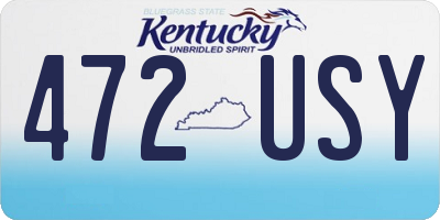KY license plate 472USY
