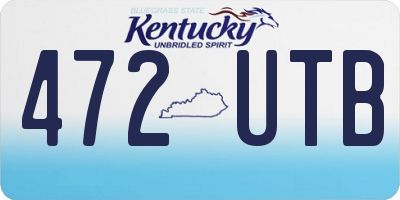 KY license plate 472UTB