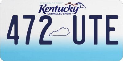 KY license plate 472UTE