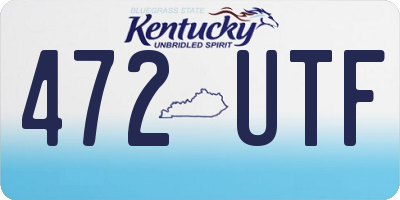 KY license plate 472UTF