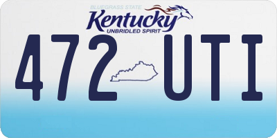 KY license plate 472UTI