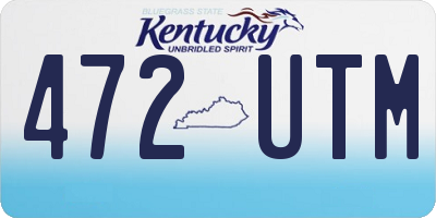 KY license plate 472UTM