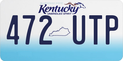 KY license plate 472UTP