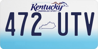 KY license plate 472UTV