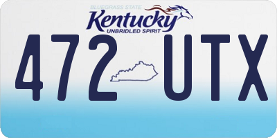 KY license plate 472UTX