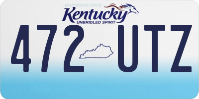 KY license plate 472UTZ
