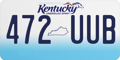 KY license plate 472UUB
