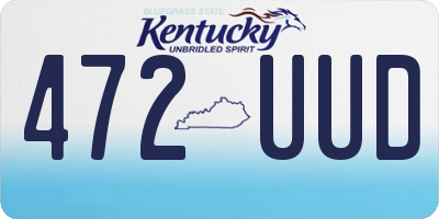 KY license plate 472UUD