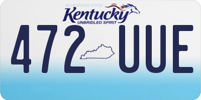 KY license plate 472UUE