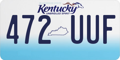 KY license plate 472UUF