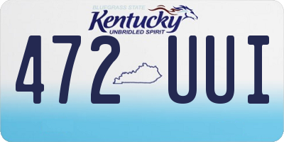KY license plate 472UUI