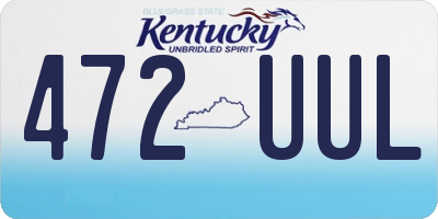 KY license plate 472UUL