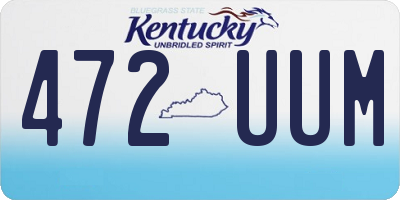 KY license plate 472UUM