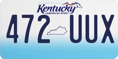 KY license plate 472UUX