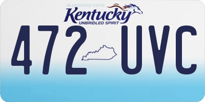 KY license plate 472UVC