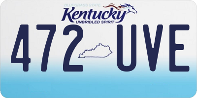 KY license plate 472UVE