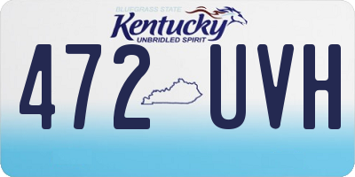 KY license plate 472UVH