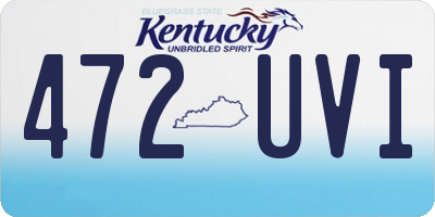 KY license plate 472UVI