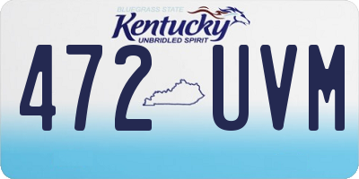 KY license plate 472UVM