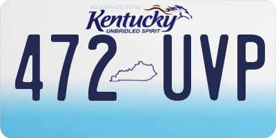 KY license plate 472UVP