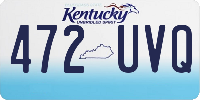 KY license plate 472UVQ