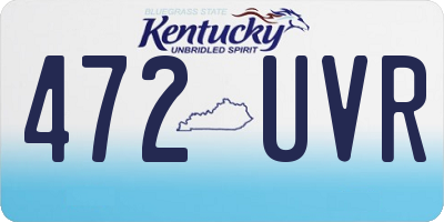 KY license plate 472UVR