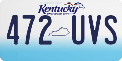 KY license plate 472UVS
