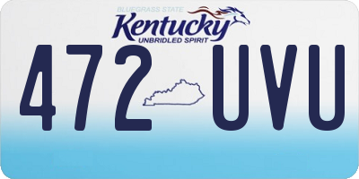 KY license plate 472UVU