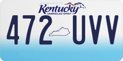 KY license plate 472UVV