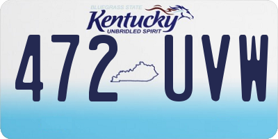 KY license plate 472UVW