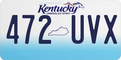 KY license plate 472UVX