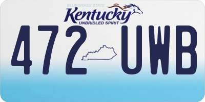KY license plate 472UWB