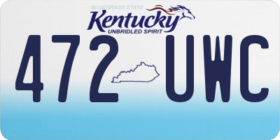 KY license plate 472UWC