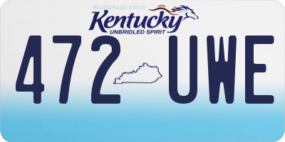 KY license plate 472UWE