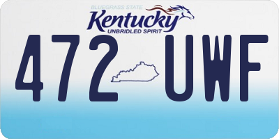 KY license plate 472UWF