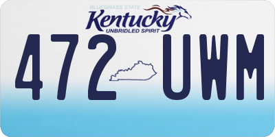KY license plate 472UWM
