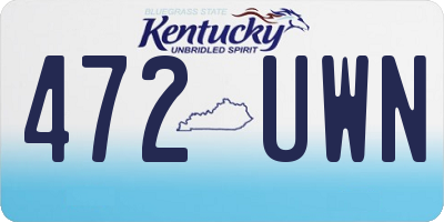 KY license plate 472UWN