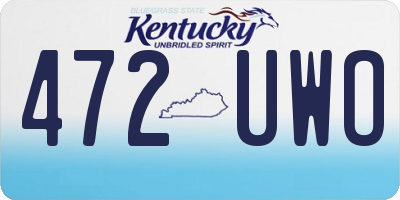 KY license plate 472UWO