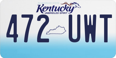 KY license plate 472UWT