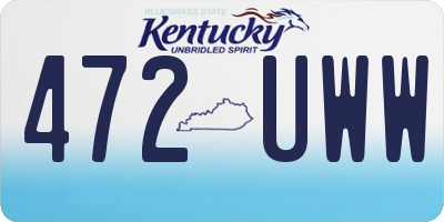 KY license plate 472UWW
