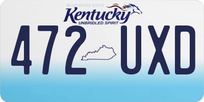 KY license plate 472UXD