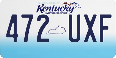 KY license plate 472UXF