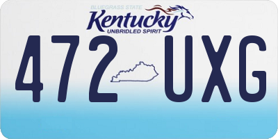 KY license plate 472UXG