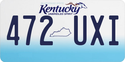 KY license plate 472UXI