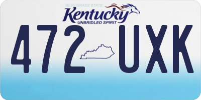 KY license plate 472UXK