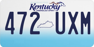 KY license plate 472UXM