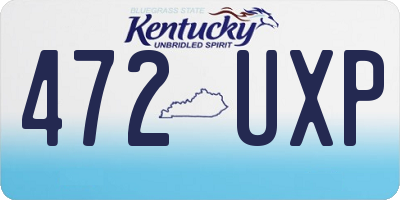 KY license plate 472UXP