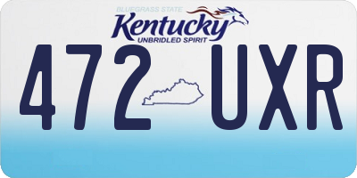 KY license plate 472UXR